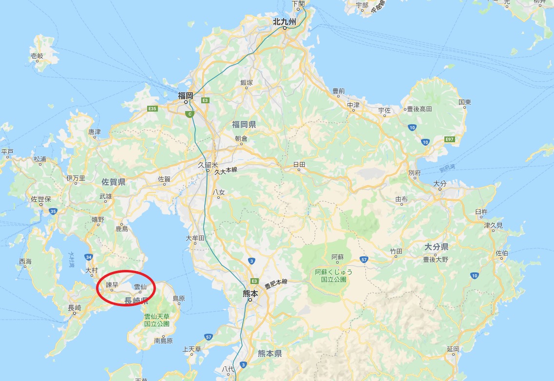 九州北部の地図